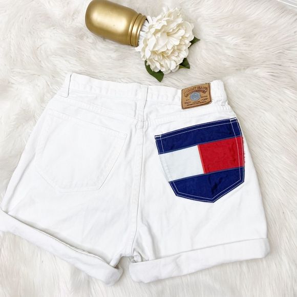 Tommy Hilfiger Pants - VTG Tommy Hilfiger White Denim Shorts
